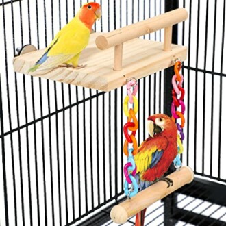 TeTupGa Bird Perches Cage Toys