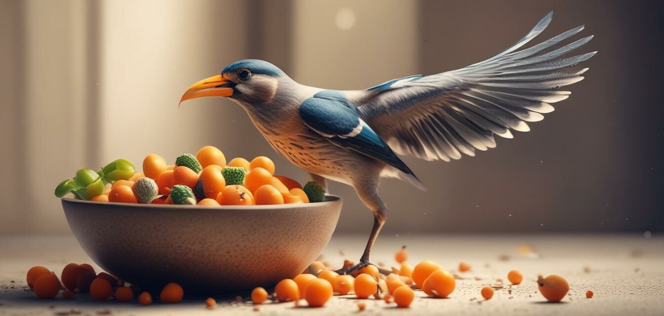 Bird eating pellets