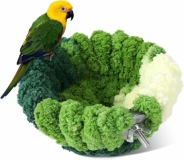 Bird Nest for Cage, Plush Hanging Bird Bed for Parakeet