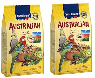 2 PACK Wundapets Vita Kraft Australian Cockatiel Lovebird Bird Cage Food Feed Seed 750g